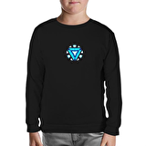 Arc Reactor 1 Siyah Çocuk Sweatshirt