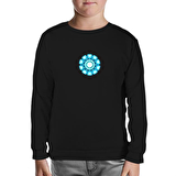 Arc Reactor 2 Siyah Çocuk Sweatshirt