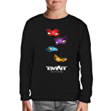 Teenage Mutant Ninja Turtles Siyah Çocuk Sweatshirt
