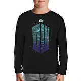 Dr.Who - Bow Ties Siyah Çocuk Sweatshirt