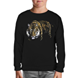 Kaplan Siyah Çocuk Sweatshirt