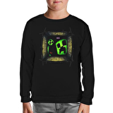 Minecraft 5 Siyah Çocuk Sweatshirt