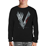Vikings Siyah Çocuk Sweatshirt