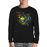 Warcraft - Illidan Stormrage Siyah Çocuk Sweatshirt