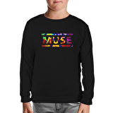 Muse - Cover Logo Siyah Çocuk Sweatshirt