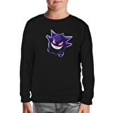 Pokemon Go - Gengar Siyah Çocuk Sweatshirt