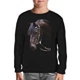 At 2 Siyah Çocuk Sweatshirt