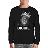 Biggie Siyah Çocuk Sweatshirt