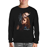Twilight Siyah Çocuk Sweatshirt