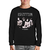 Led Zeppelin - Grup Siyah Çocuk Sweatshirt