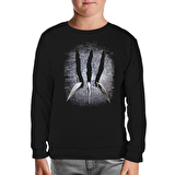 Men Origins Siyah Çocuk Sweatshirt