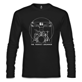 The Perfect Drummer Siyah Erkek Sweatshirt