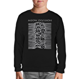 Meow Division Siyah Çocuk Sweatshirt