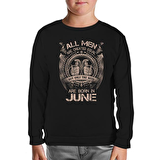 Burç İkizler - Born in June Siyah Çocuk Sweatshirt