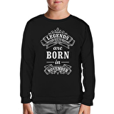 Burç - Born in November Legends Siyah Çocuk Sweatshirt