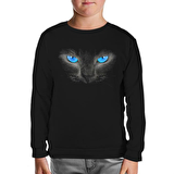 Kedi II Siyah Çocuk Sweatshirt