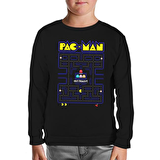 Pac-Man - Get Ready Siyah Çocuk Sweatshirt