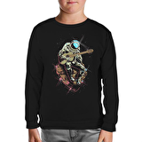 Notes in Space Siyah Çocuk Sweatshirt