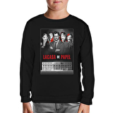La Casa De Papel - Team Siyah Çocuk Sweatshirt