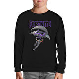 Fortnite - A l'air Siyah Çocuk Sweatshirt