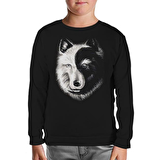 Kurt - Yin Yang Siyah Çocuk Sweatshirt