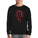 World Of Warcraft - Silver Moon Siyah Çocuk Sweatshirt