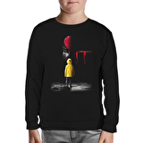 IT - Pennywise Siyah Çocuk Sweatshirt