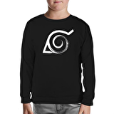 Naruto - Logo Siyah Çocuk Sweatshirt