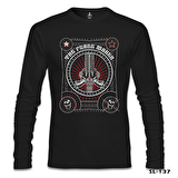 Peace and War Siyah Erkek Sweatshirt