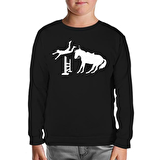 At 12 Siyah Çocuk Sweatshirt