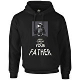 Star Wars - Not Your Father Siyah Erkek Fermuarsız Kapşonlu