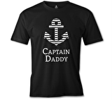 Captain Daddy 2 Siyah Erkek Tshirt