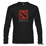 Dota 2 - Logo2 Siyah Erkek Sweatshirt