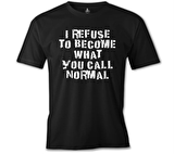 Yazı - Not Normal Siyah Erkek Tshirt