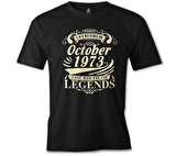 Life Begins in 1973 II Siyah Erkek Tshirt
