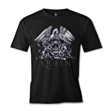 Queen Logo Siyah Erkek Tshirt