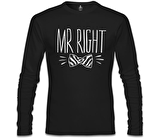 Mr. Right Papyon Siyah Erkek Sweatshirt