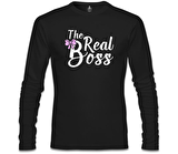 The Real Boss Siyah Erkek Sweatshirt