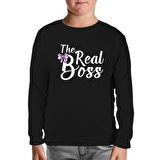 The Real Boss Siyah Çocuk Sweatshirt