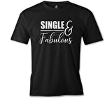 Single and Fabulous Siyah Erkek Tshirt