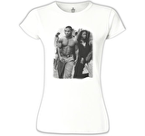 Mike Tyson and Naomi Beyaz Bayan Tshirt