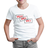 Veni Vidi Vici Beyaz Çocuk Tshirt