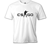 Counter Strike - CS Logo Beyaz Erkek Tshirt