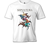 Sepultura - Endurance Logo Beyaz Erkek Tshirt