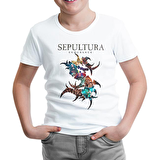 Sepultura - Endurance Logo Beyaz Çocuk Tshirt