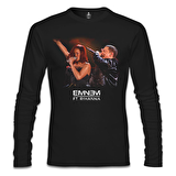 Eminem ft. Rihanna Siyah Erkek Sweatshirt