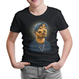 Tupac Shakur - Necklace Siyah Çocuk Tshirt