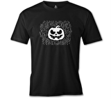 Halloween - Pumpkin Lines Siyah Erkek Tshirt