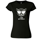Think Different Siyah Bayan Tshirt