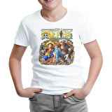 One Piece - Rope Beyaz Çocuk Tshirt